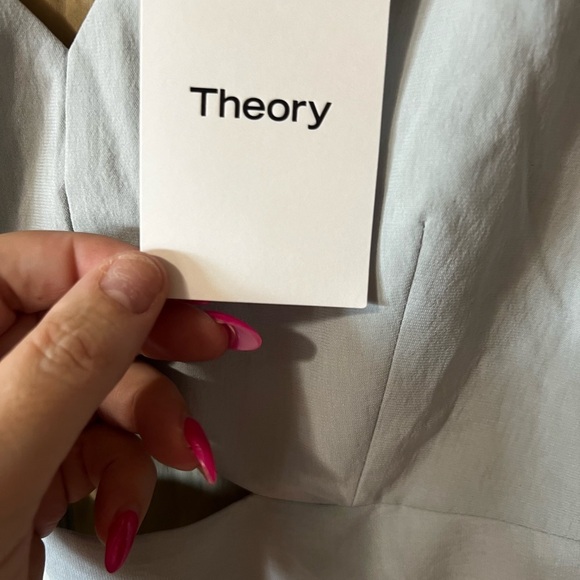 Theory Cutout Midi Dress in Crisp Poly Size 10 - Picture 2 of 7